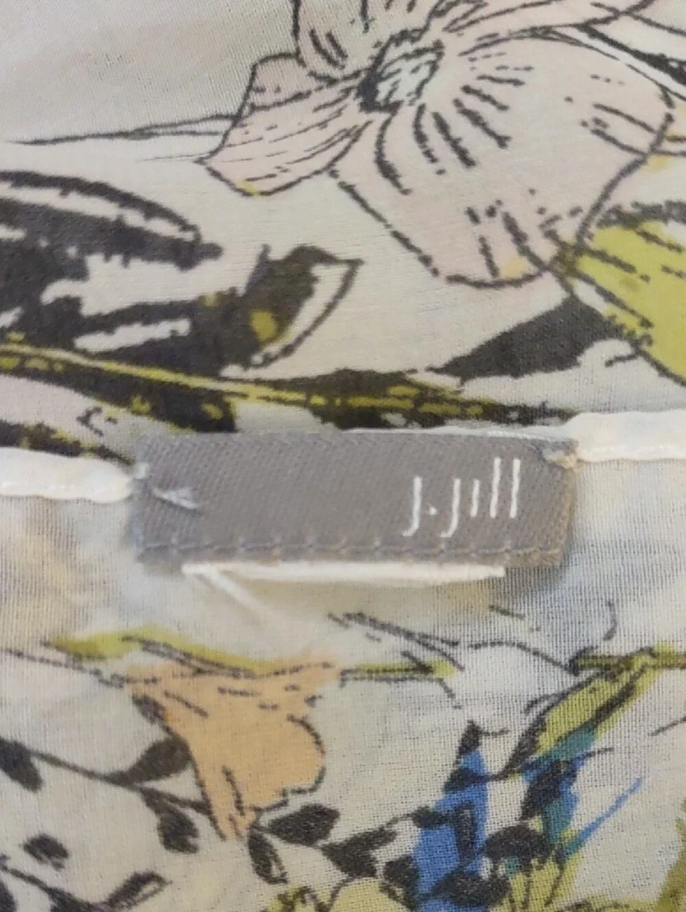 J. Jill Floral Print Silk Scarf